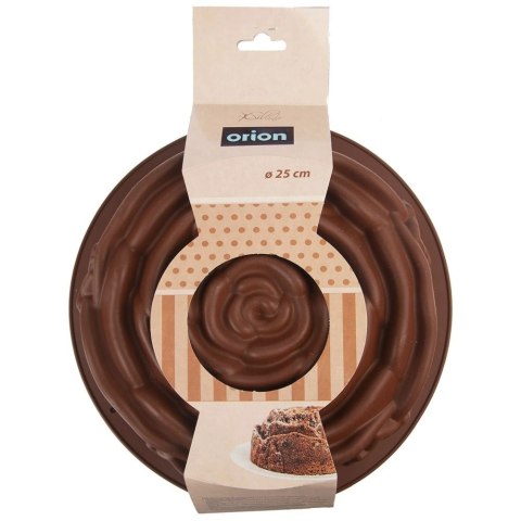 Forma do babki silikonowa róża brązowa SILLINIE 25 cm Forma do babki silikonowa róża brązowa SILLINIE 25 cm