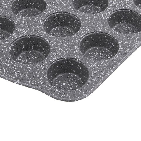 Forma do pieczenia muffinek na muffinki babeczki granitowa GRANDE na 24 szt 42x26 cm Forma do pieczenia muffinek na muffinki babeczki granitowa GRANDE na 24 szt 42x26 cm