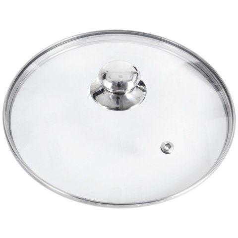 Glasdeckel Pfannen-Deckel Topfdeckel Universaldeckel mit Edelstahlrand hitzebeständiges Glas 32 cm