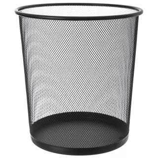 Kosz na odpady śmieci biurowy metalowy czarny 26x28 cm