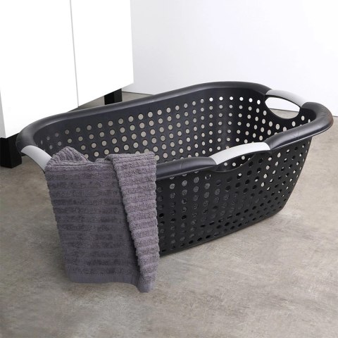 Kosz na pranie plastikowy czarny 26 l Kosz na pranie plastikowy czarny 26 l