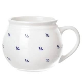 Kubek z uchem ceramiczny biały MODROBILA 190 ml