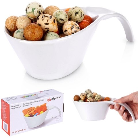 Miseczka na przekąski porcelanowa biała 190 ml Miseczka na przekąski porcelanowa biała 190 ml