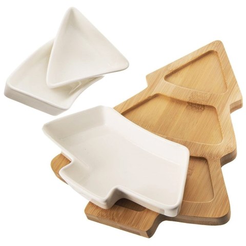Miseczki na przekąski porcelanowe białe WHITELINE 28 cm 4 el. Miseczki na przekąski porcelanowe białe WHITELINE 28 cm 4 el.
