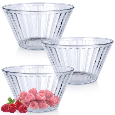 Miseczki szklane 11,5cm, 270 ml 3 szt. Miseczki szklane 11,5cm, 270 ml 3 szt.
