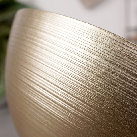 Miska misa szklana do sałatek złota okrągła 21 cm 1,7 l