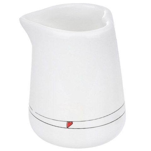 Mlecznik / dzbanuszek na mleko ceramiczny biały SERDUSZKA 120 ml Mlecznik / dzbanuszek na mleko ceramiczny biały SERDUSZKA 120 ml