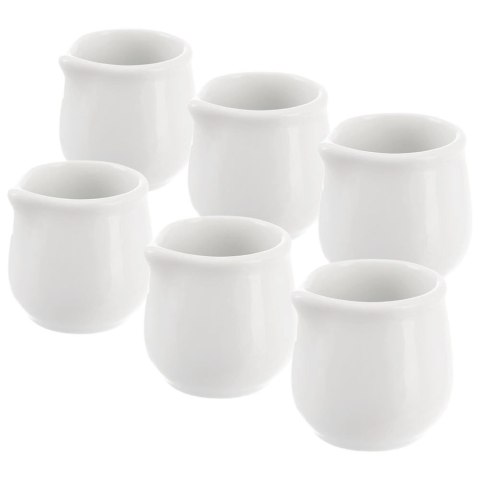 Mlecznik porcelanowy biały MONA 5x4,5 cm, 40 ml 6 szt. Mlecznik porcelanowy biały MONA 5x4,5 cm, 40 ml 6 szt.