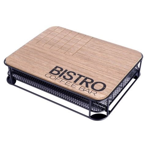 Organizer na kapsułki do kawy metalowy czarny BISTRO 30,5x24x6,5 cm Organizer na kapsułki do kawy metalowy czarny BISTRO 30,5x24x6,5 cm
