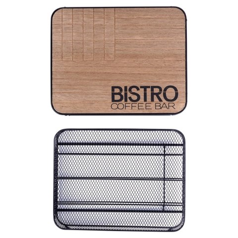 Organizer na kapsułki do kawy metalowy czarny BISTRO 30,5x24x6,5 cm Organizer na kapsułki do kawy metalowy czarny BISTRO 30,5x24x6,5 cm