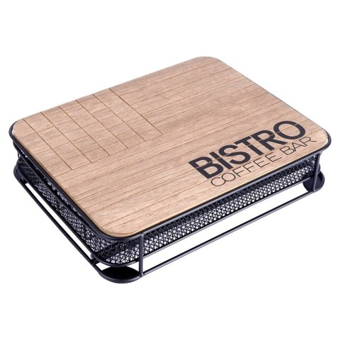 Organizer na kapsułki do kawy metalowy czarny BISTRO 30,5x24x6,5 cm Organizer na kapsułki do kawy metalowy czarny BISTRO 30,5x24x6,5 cm