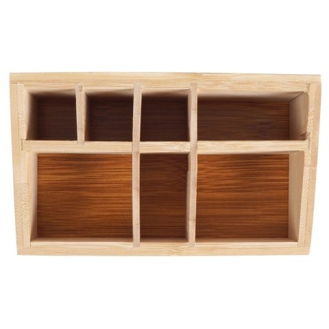 Organizer na kosmetyki do makijażu bambusowy 17x10x8 cm Organizer na kosmetyki do makijażu bambusowy 17x10x8 cm