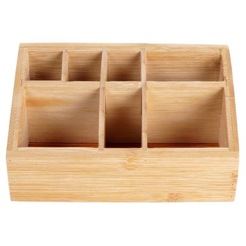 Organizer na kosmetyki do makijażu bambusowy 17x10x8 cm Organizer na kosmetyki do makijażu bambusowy 17x10x8 cm