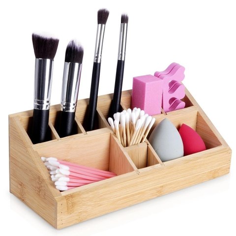 Organizer na kosmetyki do makijażu bambusowy 23x9x8,5 cm Organizer na kosmetyki do makijażu bambusowy 23x9x8,5 cm