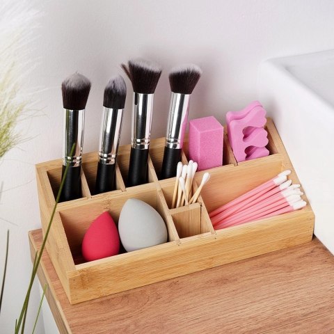 Organizer na kosmetyki do makijażu bambusowy 23x9x8,5 cm Organizer na kosmetyki do makijażu bambusowy 23x9x8,5 cm