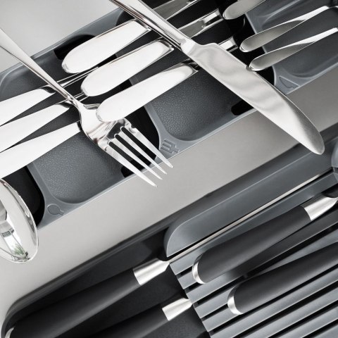 Organizer wkład do szuflady na sztućce szary 39x11,5x5,5 cm