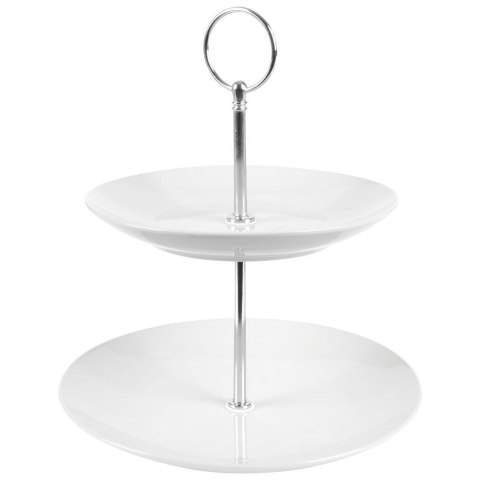 Patera piętrowa porcelanowa 2-piętrowa na ciastka ciasto babeczki Patera piętrowa porcelanowa 2-piętrowa na ciastka ciasto babeczki