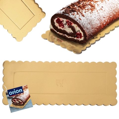 Podkład pod tort, ciasto złoty prostokątny 33x12 cm Podkład pod tort, ciasto złoty prostokątny 33x12 cm