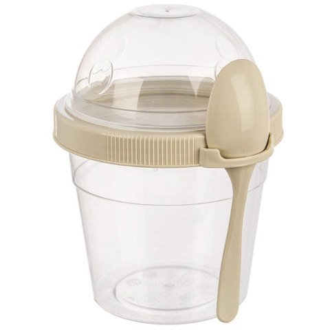 Pojemnik kubek na jogurt z łyżeczką lunchbox 400 ml Pojemnik kubek na jogurt z łyżeczką lunchbox 400 ml