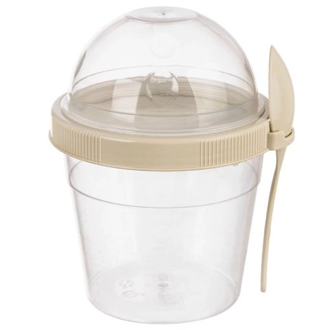 Pojemnik kubek na jogurt z łyżeczką lunchbox 400 ml Pojemnik kubek na jogurt z łyżeczką lunchbox 400 ml