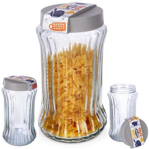 Pojemnik na produkty sypkie szklany 1,6 l Pojemnik na produkty sypkie szklany 1,6 l