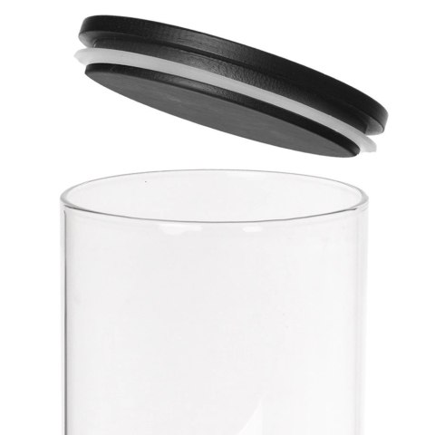 Pojemnik na produkty sypkie szklany z pokrywką i uszczelką 600 ml Pojemnik na produkty sypkie szklany z pokrywką i uszczelką 600 ml
