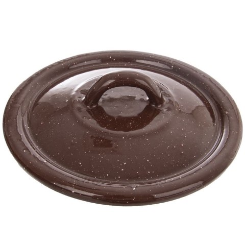 Pokrywka emaliowana pokrywa do garnka brązowa 14 cm