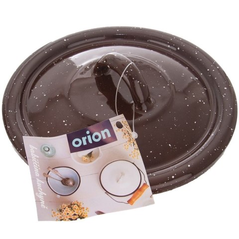 Pokrywka emaliowana pokrywa do garnka brązowa 14 cm