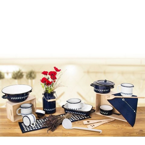 Pokrywka emaliowana pokrywa do garnka niebieska 12 cm