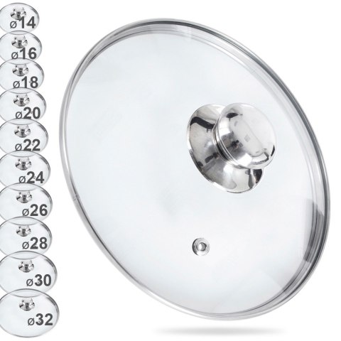 Pokrywka szklana do garnka patelni 24 cm