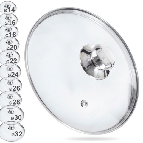 Pokrywka szklana do garnka patelni 26 cm