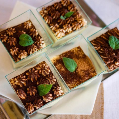 Pucharek na desery przystawki przekąski mini pojemniczki zestaw komplet 6 sztuk 120 ml