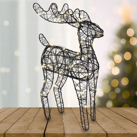 Renifer świecący czarny 40 LED 37 cm Renifer świecący czarny 40 LED 37 cm
