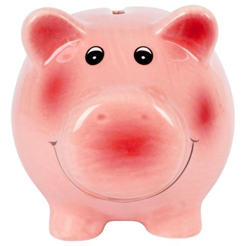 Skarbonka otwierana ceramiczna świnka różowa 12 cm