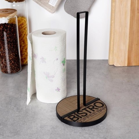 Stojak na ręcznik papierowy metalowy czarny BISTRO 32 cm Stojak na ręcznik papierowy metalowy czarny BISTRO 32 cm