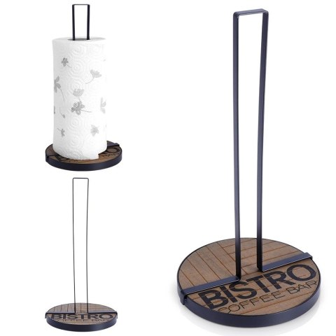 Stojak na ręcznik papierowy metalowy czarny BISTRO 32 cm Stojak na ręcznik papierowy metalowy czarny BISTRO 32 cm