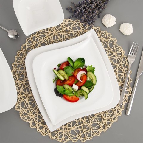 Talerz deserowy porcelanowy MONA 21,5x21,5 cm Talerz deserowy porcelanowy MONA 21,5x21,5 cm