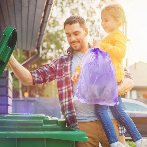 Worki na śmieci zapachowe lawendowe 40 l 10 szt. Worki na śmieci zapachowe lawendowe 40 l 10 szt.